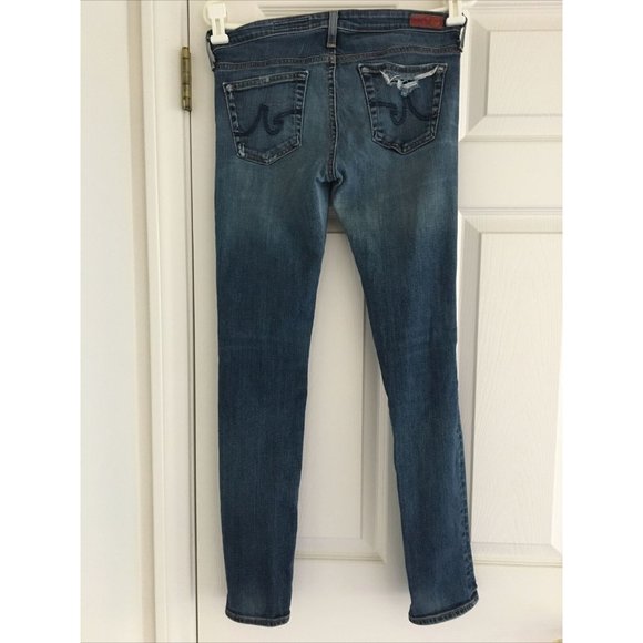 AG Adriano Goldschmied Slim Distressed Women's Jeans Light Wash 29x29 - Picture 3 of 12